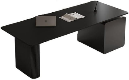 JITUIHOM Office Desk Slate Desk Minimalist Small Apartment Study Modern Light Luxury Boss Office Computer(160 * 80 * 75cm)