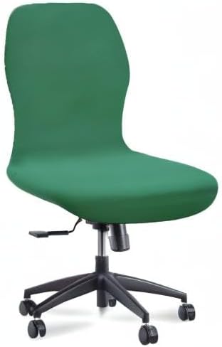 Deisy Dee Velvet Stretch Armless Office Chair Covers - Colorful Stretch Slipcover for Desk Chairs (Kelly)