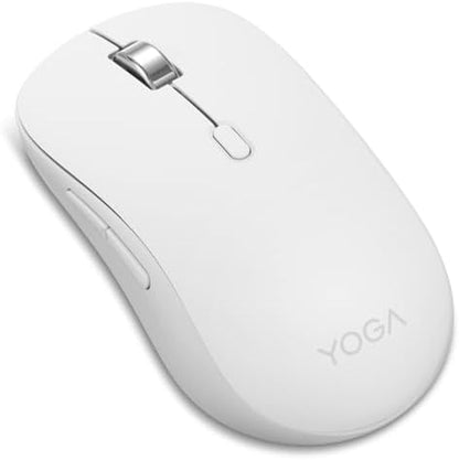 Lenovo Yoga Bluetooth Silent Mouse, 3 Level DPI Adjustment, 36 Month Battery Life, Bluetooth 5.3, 3 Device Paring, Whisper Quiet, Programmable Buttons, Smooth Finish, Seashell
