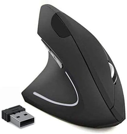 Ergonomic Left-Handed Wireless Vertical Mouse, 2.4G, 3 Adjustable DPI (800/1200/1600), Specially for Left Handers