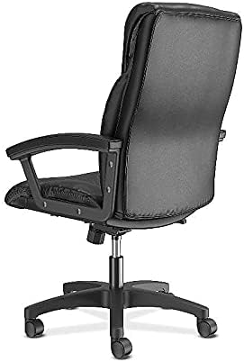 basyx by HON Leather Executive Chair - High-Back Computer Chair for Office Desk, Black (VL151)
