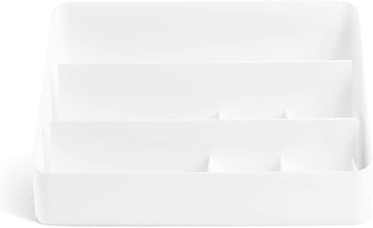 Poppin Desk Organizer with 3 Tiers, Sliding & Removable Dividers, Charging Station - All-in-One Workspace Organizer for Office Supplies, Desktop Organizer
