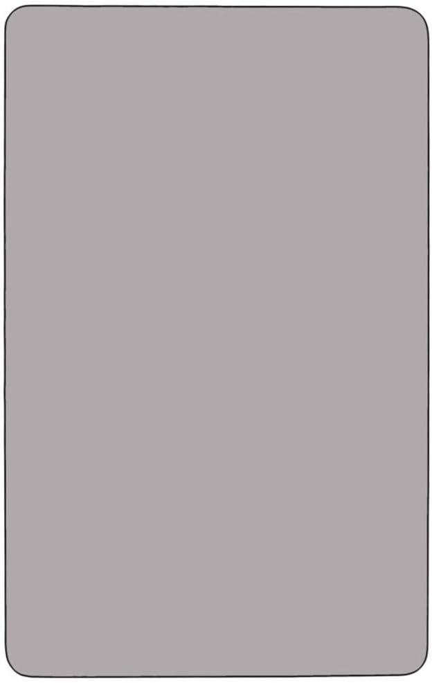 Flash Furniture 24''W x 48''L Rectangular Grey Thermal Laminate Activity Table - Standard Height Adjustable Legs