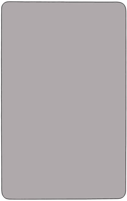 Flash Furniture 24''W x 48''L Rectangular Grey Thermal Laminate Activity Table - Standard Height Adjustable Legs