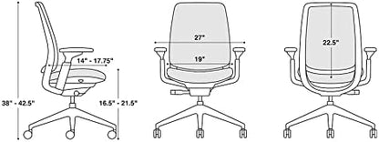 Steelcase Series 2 Office Chair, Graphite Frame, Cogent Connect Nickel
