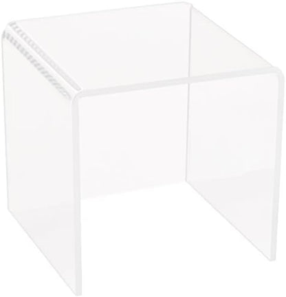 Azar Displays 515322 5.5" Acrylic Square Riser (4 Pack)