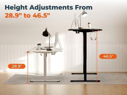 Adjustable Standing Desk, Large 79x31 Inches Stand Up Desk with Cable Management, Home Office Computer Desk 2 Box Packaging with Memory Preset & Cup Holder, Black