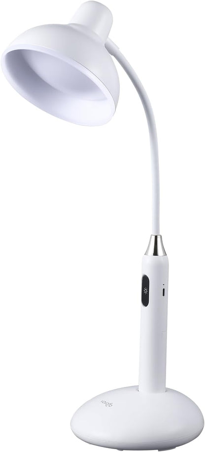 VAVOFO Eye-Caring Wireless Desk Lamp 6781-700 Lumens, 2700-7000K Adjustable Color Temperature, 360° Gooseneck, Touch Control & USB-C Charging, 2.5hrs Cordless Use (White)