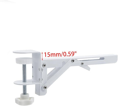 2PCS White Desk Keyboard Tray Support Adjustable Desktop Extension Length 190mm Wrist Support with Screws for Sit Stand Desks