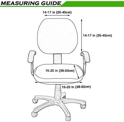 Smiry Stretch Jacquard Office Computer Chair Covers, Removable Washable Universal Desk Rotating Chair Slipcovers Protector, Seat + Backrest Cover, Khaki