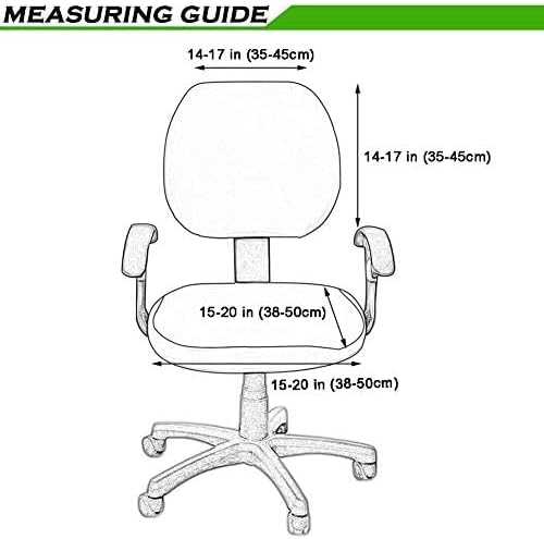 Smiry Stretch Jacquard Office Computer Chair Covers, Removable Washable Universal Desk Rotating Chair Slipcovers Protector, Seat + Backrest Cover, Airy Blue