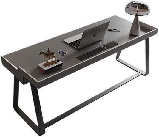 JITUIHOM Office Desk Slate Desk Minimalist Home Small Apartment Study Modern Simple Light Luxury(120 * 60 * 81cm)