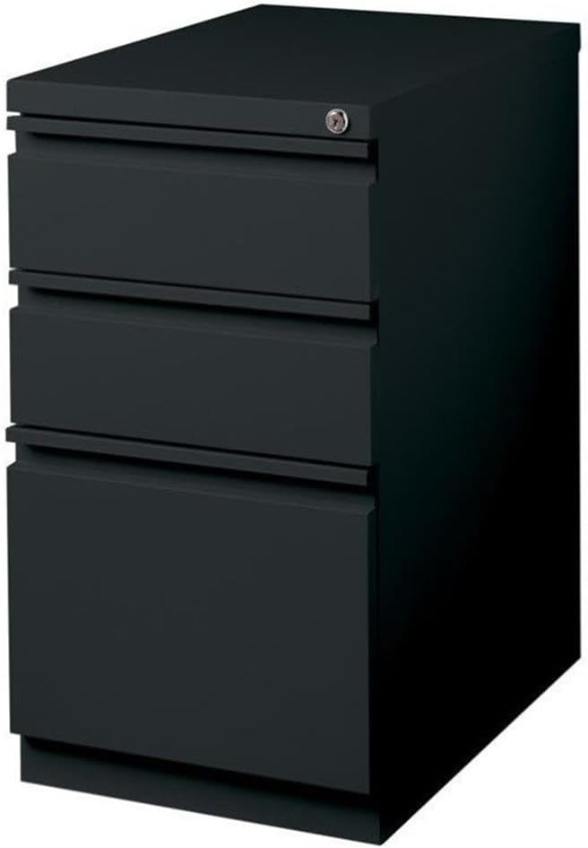 Hirsh 15" W 3 Drawer Desk Pedestal, Black, Letter 18575-1 Each