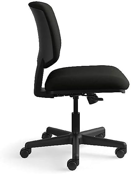 Volt Series Task Chair with Synchro-Tilt, Black Leather