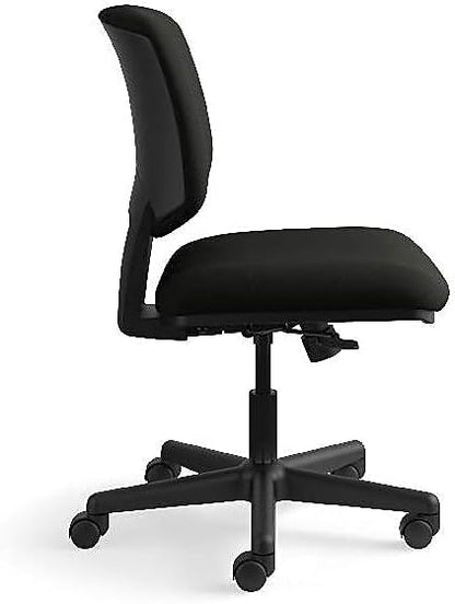 Volt Series Task Chair with Synchro-Tilt, Black Leather