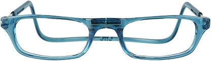 Clic Magnetic Reading Glasses - Adjustable Neck Hanging Readers - Secure Fit with Rigid Headband - Original (S-M, Jean Blue, 1.25)