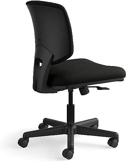 Volt Series Task Chair with Synchro-Tilt, Black Leather