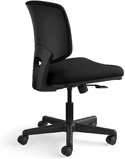 Volt Series Task Chair with Synchro-Tilt, Black Leather
