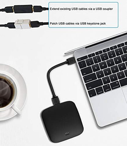 DTECH USB Type A 3.0 Cable 6 ft Male to Male High Speed Data Cord in Black