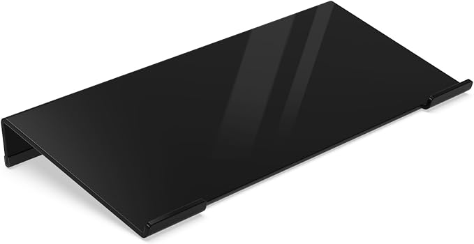 Egchi Acrylic Computer Keyboard Stand for Desk, Keyboard Riser Tilt Lift, Keyboard Holder for Desktop, Desk Keyboard Lifter（Black）