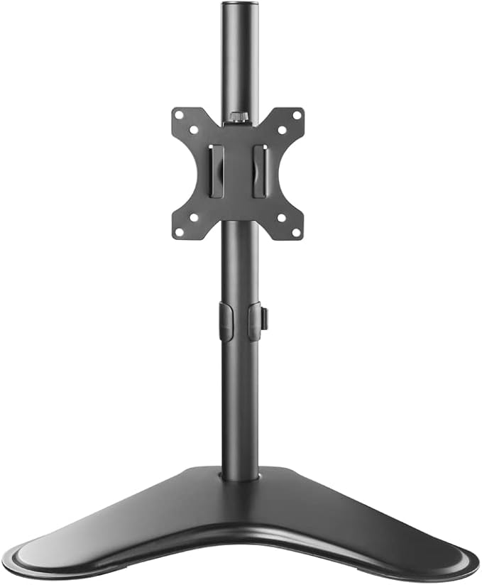 Amer EZSTAND Monitor Free-Standing Desk Stand for 1 Screen up to 32 inches Heavy-Duty Fully Adjustable with Max VESA 100x100mm