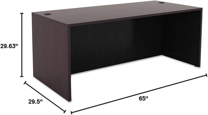 Alera Alera Valencia Series Straight Front Desk Shell, 65" X 29.5" X 29.63", Espresso