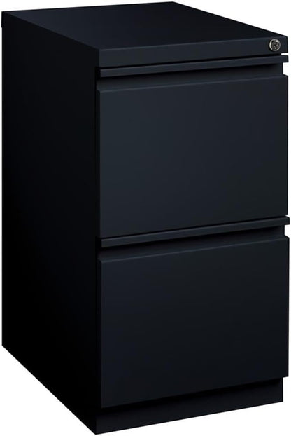 Pemberly Row 2 Drawers 20" Deep Mobile File Cabinet Lockable Pre-Assembled Stationary Letter Size for Home, Office