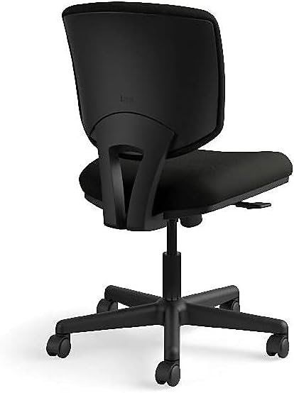 Volt Series Task Chair with Synchro-Tilt, Black Leather