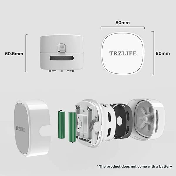 TRZLIFE USB Desk Vacuum, Office & Home Desktop Cleaner, Ideal Gift | Type-C cordless mini vacuum, strong suction for office desks & home countertops. Sleek office-home accessory for holiday gift
