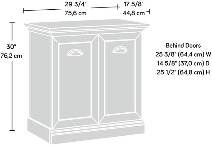 Sauder Sonnet Springs Engineered Wood Utility Stand in Pebble Pine Finish