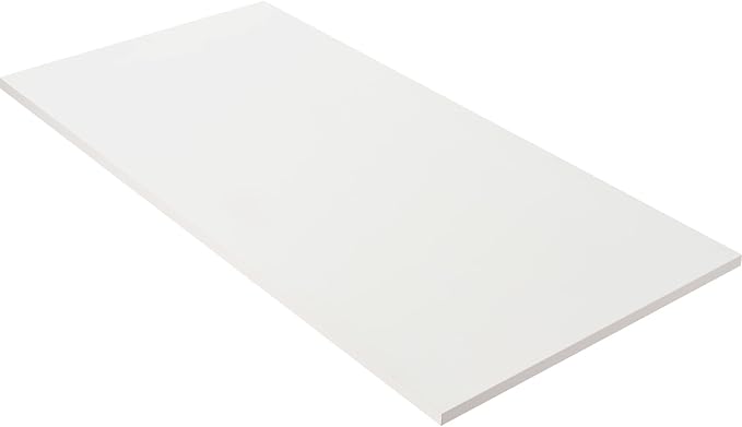 Kaboon 60x28 inches Tabletop, Solid One-Piece Desktop for Sit Stand Desk, Double Desks, L Desk DIY,Wood Countertop Home or Commercial Use,1 inch Thick, White, 27.56" D x 59.1" W