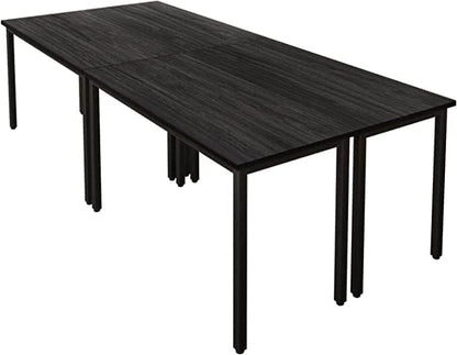 Bonzy Home Conference Tables 9ft Office Computer Desk for Meeting Room Study Writing Printer Podcast Table Save Space Design for 10 People Modern Black 4PCS (110.2"x47.2"x29.5", Black)