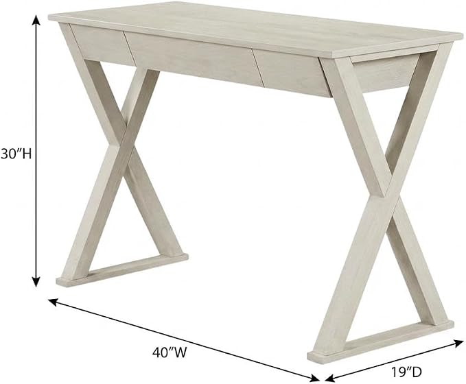 White Desk with Hutch, Stylish Workspace, Durable, Space-Saving, Ideal for Home and Professional Office Environments