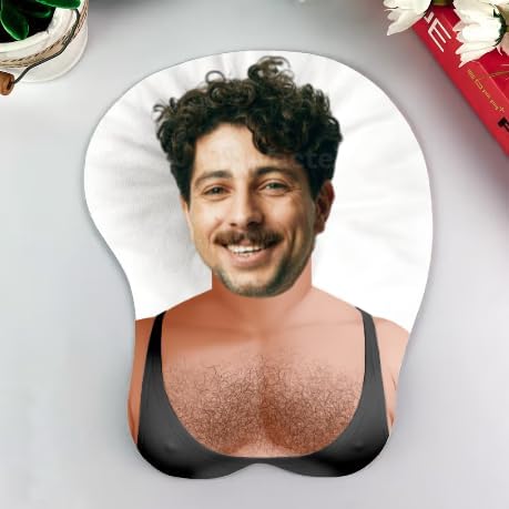 Custom Face Funny & Naughty Personalized Photo 3D Mouse Pad, Custom Face Sexy Body 3D Mouse Pads for Naughty Couple Funny Coworkers Troll, 3D Mouse Pads Adult Jokes Gifts for Couple Coworker Troll (5)