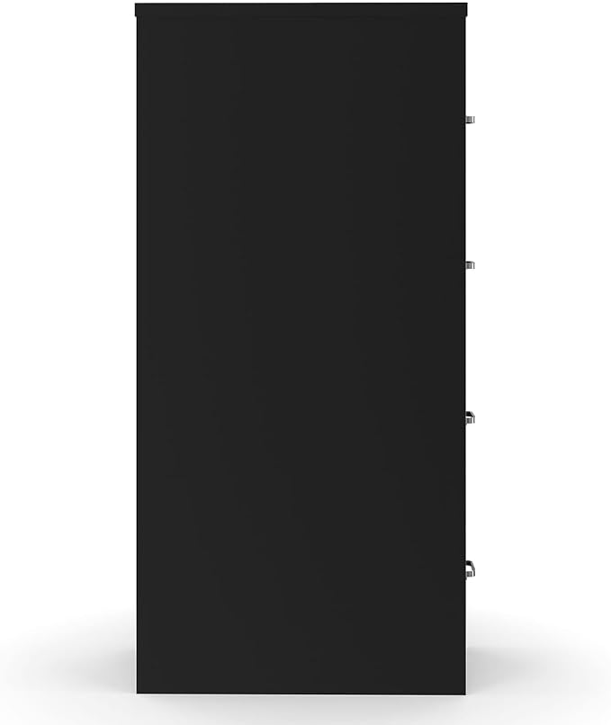 Staples 4-Drawer Vertical File Cabinet, Letter Size Documents, Lockable, 25" D x 15" W x 51.97" H, Black
