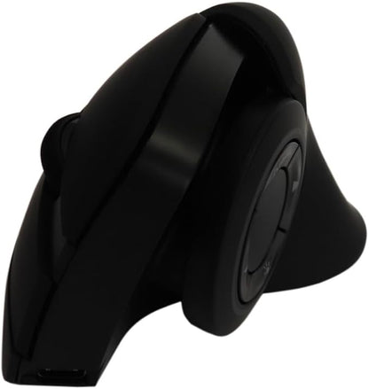 MOJO Master Grip Rechargeable Silent Vertical Mouse - Bluetooth/Wireless Ergonomic Mouse w/Adjustable Sensitivity and Quiet Buttons, Custom Software
