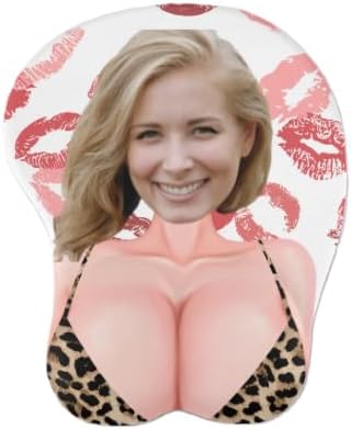 Custom Face Funny & Naughty Personalized Photo 3D Mouse Pad, Custom Face Sexy Body 3D Mouse Pads for Naughty Couple Funny Coworkers Troll, 3D Mouse Pads Adult Jokes Gifts for Couple Coworker Troll