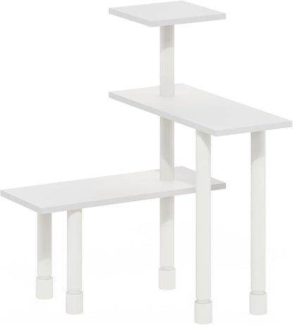 Furinno Turn-N-Tube Kitchen Countertop Organizer, 3-Tier Corner Countertop Organizer Shelf, Corner Shelf, for Kitchen, Pantry, Organizers and Storage, White
