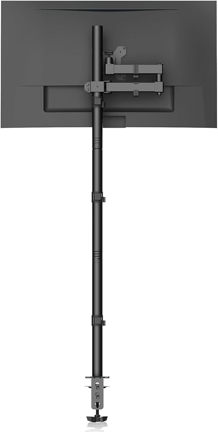 Bracwiser Monitor Mount Single Fully Adjustable Arm Monitor Arm Fits One Screen 13-32 inch 22lbs for Computer Screen 13 15 17 19 20 22 23 24 26 27 30 32 inch VESA 75 100 (MD71221)