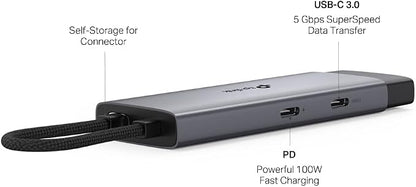 TP-Link USB C Hub 5-in-1 Multiport Adapter (UH5020C) | 4K@60Hz HDMI, 100W Power Delivery, 1×USB-C, 2× USB-A Data Ports | 5Gbps High-Speed Dongle | Compatible w/MacBook and More | Plug and Play
