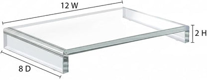 Azar Displays 515370-1PK Acrylic Laptop Stand, Computer Riser for Desk, Monitor Stand, Closet Organizer for Clothes & Shoes, Cabinet Display for Accessories and Décor (12-Inch)