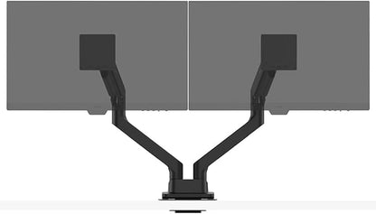 BenQ BDH01 Dual Monitor Arm -Gas Spring Monitor Stand for 2 Screens Up to 35'' & 44lbs, Heavy Duty, Quick Installation, No Sagging, Top Clamp and Grommet Base, Reinforcement Plate, VESA 75x75 &100x100