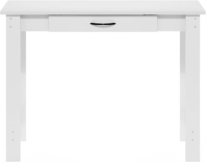 Furinno Jaya Writing Desk with Drawer, White