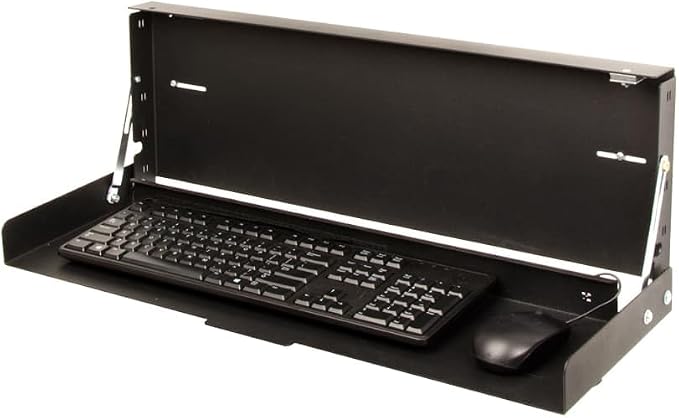 RackSolutions Folding Wall Mount for Full Size Keyboard – Space Saving Design to Maximize Workspace Efficiency