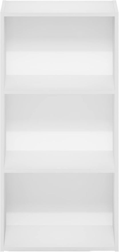 Furinno Luder 3-Tier Open Shelf Bookcase, White