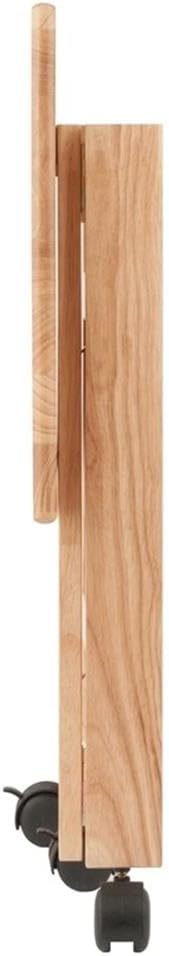 Pemberly Row Portable Foldable Printer Stand, Solid Wood Construction, Natural Finish, 27.17"H x 24.02"W x 16.22"D, Swivel Casters with Locking Wheels, Transitional Style Home Office or Kitchen Use