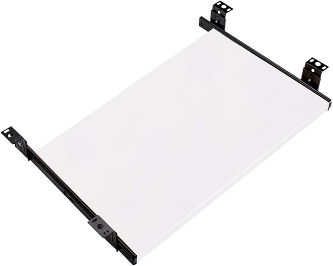 Under Desk Keyboard Tray Slide Out Height Adjustable 21/24/27x 10 Inch Pull Out Platform Computer Drawer Suitable for Office(E,54x27cm)
