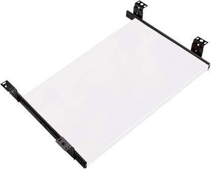 Under Desk Keyboard Tray Slide Out Height Adjustable 21/24/27x 10 Inch Pull Out Platform Computer Drawer Suitable for Office(E,54x27cm)