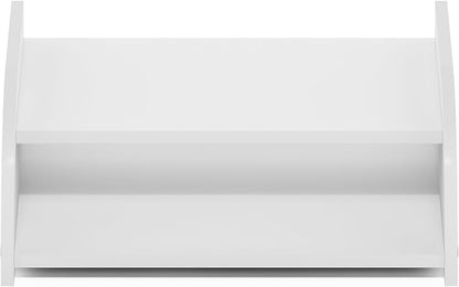 Furinno Classic Desk Organizers and Accessories, 2-Tier Monitor Riser, Office Organization, Desk Top Book Shelf, for Office Supplies, Desk Utilities, White