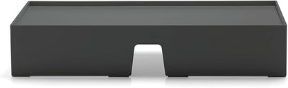 Poppin Dark Gray Monitor Riser - Lacquer-Like Finish, Cable Cutout in Back, Take Monitor to New Heights, Doubles As All-Purpose Shelf, Stacks with Accessory and Letter Trays, 21,1" x 10,6" x 4,1"